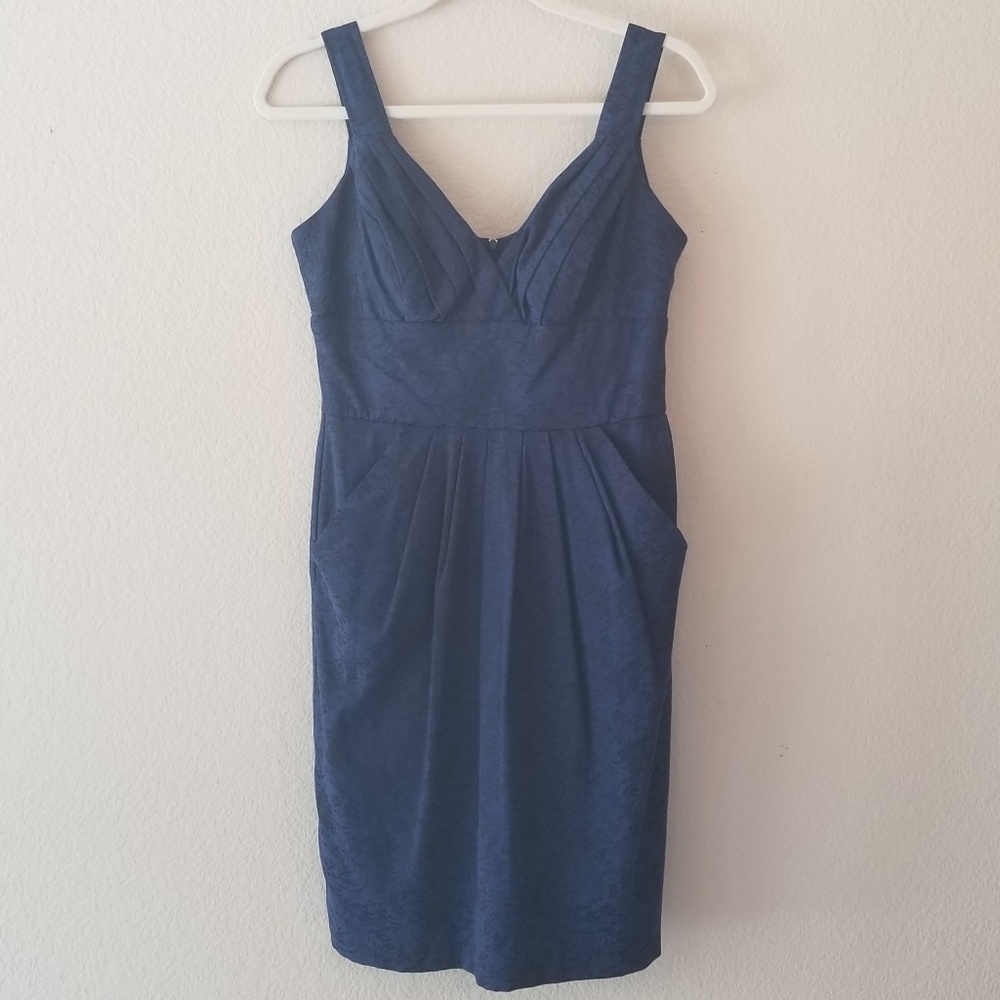 BISOU BISOU SIZE 6 BLACK/BLUE DRESS